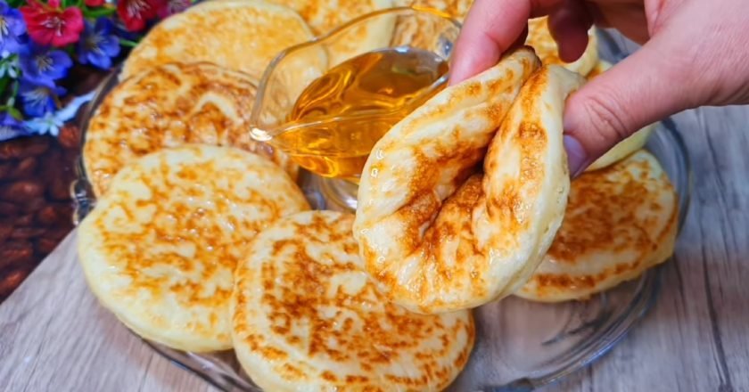 Никаких яиц и молока! Пышные лепешки на сковороде.