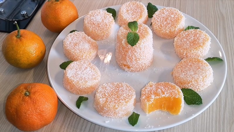 Рецепт мандаринового рахат-лукума без желатина