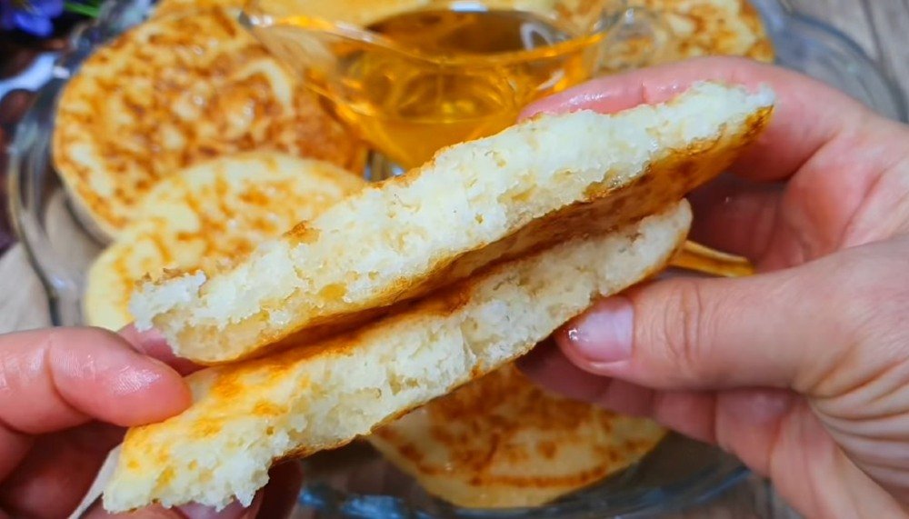 Никаких яиц и молока! Пышные лепешки на сковороде.